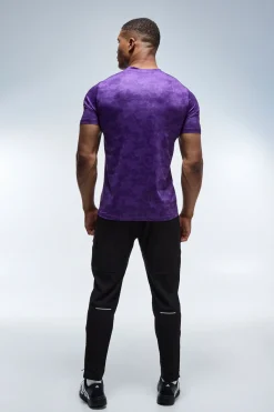 boohooMAN T-shirt Homme Coupe Regular À Imprimé Géo Camouflage Active<Femme T-Shirts|Athleisure