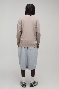 T-shirt Homme Coupe Regular À Manches Longues Brodé Effet Lavé Sport