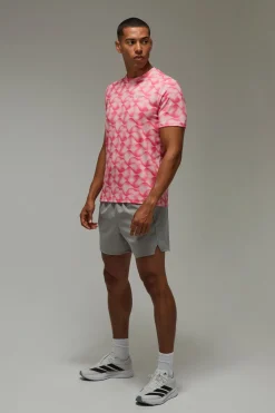 T-shirt Homme Coupe Regular À Motif Vague Abstraite Active