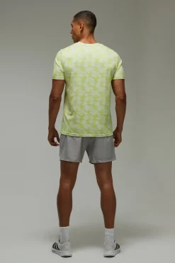 T-shirt Homme Coupe Regular À Motif Vague Abstraite Active