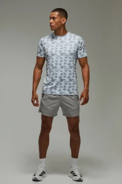 T-shirt Homme Coupe Regular À Motif Vagues Abstraites Active