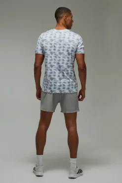 T-shirt Homme Coupe Regular À Motif Vagues Abstraites Active