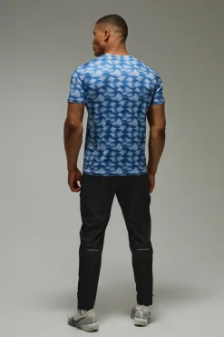 boohooMAN T-shirt Homme Coupe Regular À Motif Vague Abstraite Active<Femme T-Shirts|Athleisure