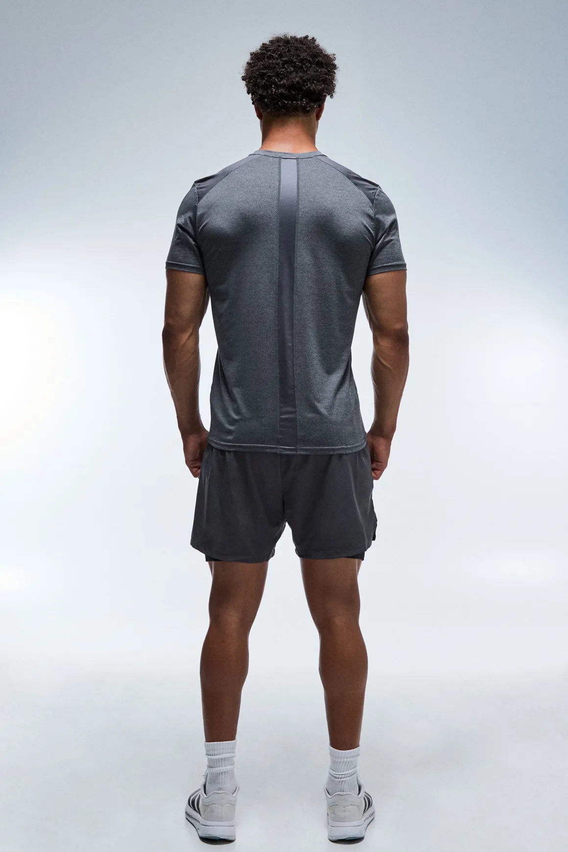 T-shirt Homme Coupe Régulière Active Avec Panneau Arrière Chiné