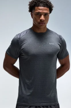 T-shirt Homme Coupe Régulière Active Avec Panneau Arrière Chiné