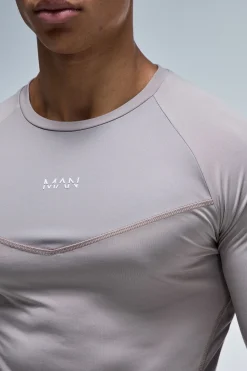 T-shirt Homme Manches Longues Coupe Ajustée Active Muscle Fit