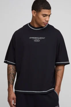 boohooMAN T-shirt Homme Officiel Boxy Extrêmement Surdimensionné<Homme T-Shirts