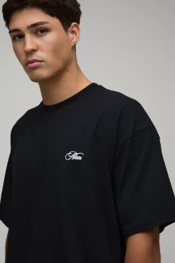 T-shirt Homme Oversize Avec Broderie Script