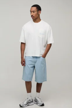 T-shirt Homme Oversize Boxy Avec Imprimé Et Poche