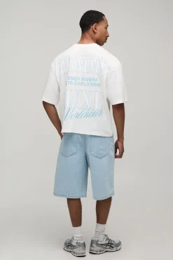 T-shirt Homme Oversize Boxy Avec Imprimé Et Poche