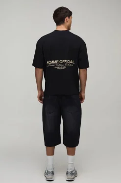 boohooMAN T-shirt Homme Oversize Coupe Boxy Avec Imprimé Caoutchouc<Homme T-Shirts Impriméstendances|T-Shirts