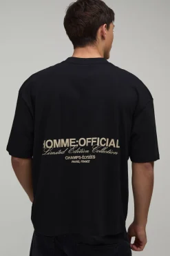 boohooMAN T-shirt Homme Oversize Coupe Boxy Avec Imprimé Caoutchouc<Homme T-Shirts Impriméstendances|T-Shirts