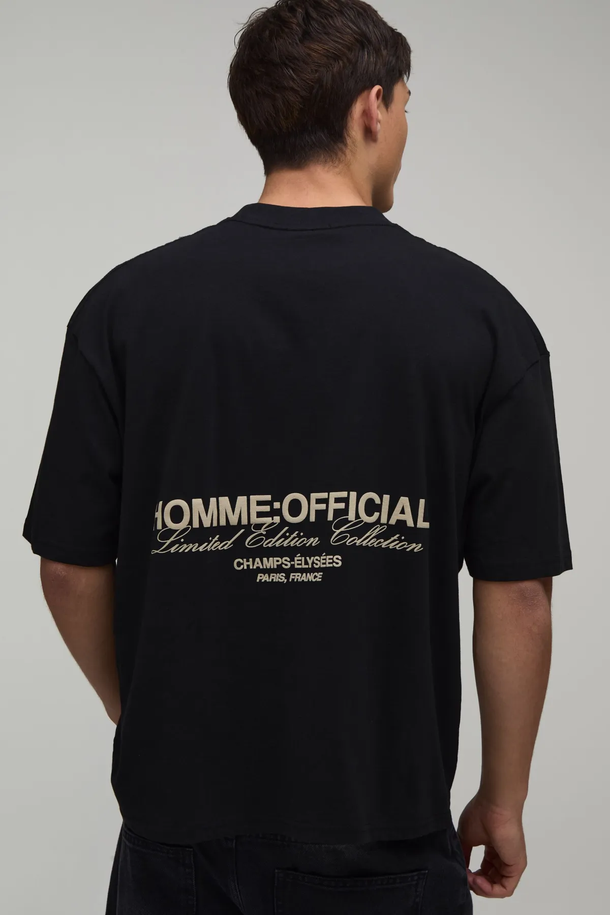 boohooMAN T-shirt Homme Oversize Coupe Boxy Avec Imprimé Caoutchouc<Homme T-Shirts Impriméstendances|T-Shirts