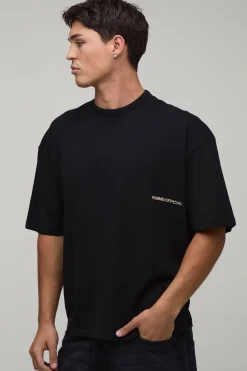 boohooMAN T-shirt Homme Oversize Coupe Boxy Avec Imprimé Caoutchouc<Homme T-Shirts Impriméstendances|T-Shirts