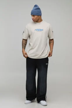 boohooMAN T-Shirt Homme Oversize à Imprimé Étoile Gonflée<Homme T-Shirts Impriméstendances|T-Shirts