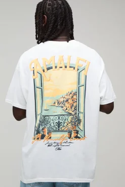 T-shirt Homme Oversize À Imprimé Script Amalfi