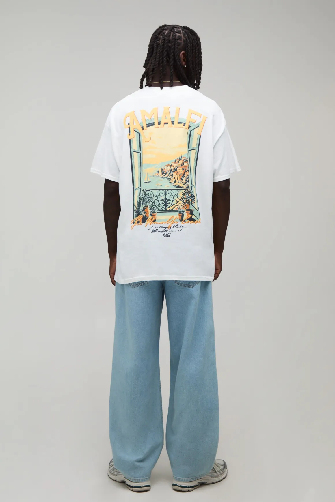 T-shirt Homme Oversize À Imprimé Script Amalfi