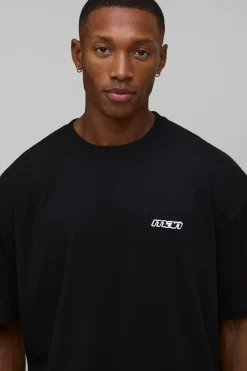 T-Shirt Homme Oversize à Imprimé Étoiles Spray