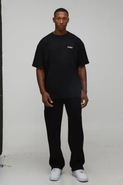 T-Shirt Homme Oversize à Imprimé Étoiles Spray