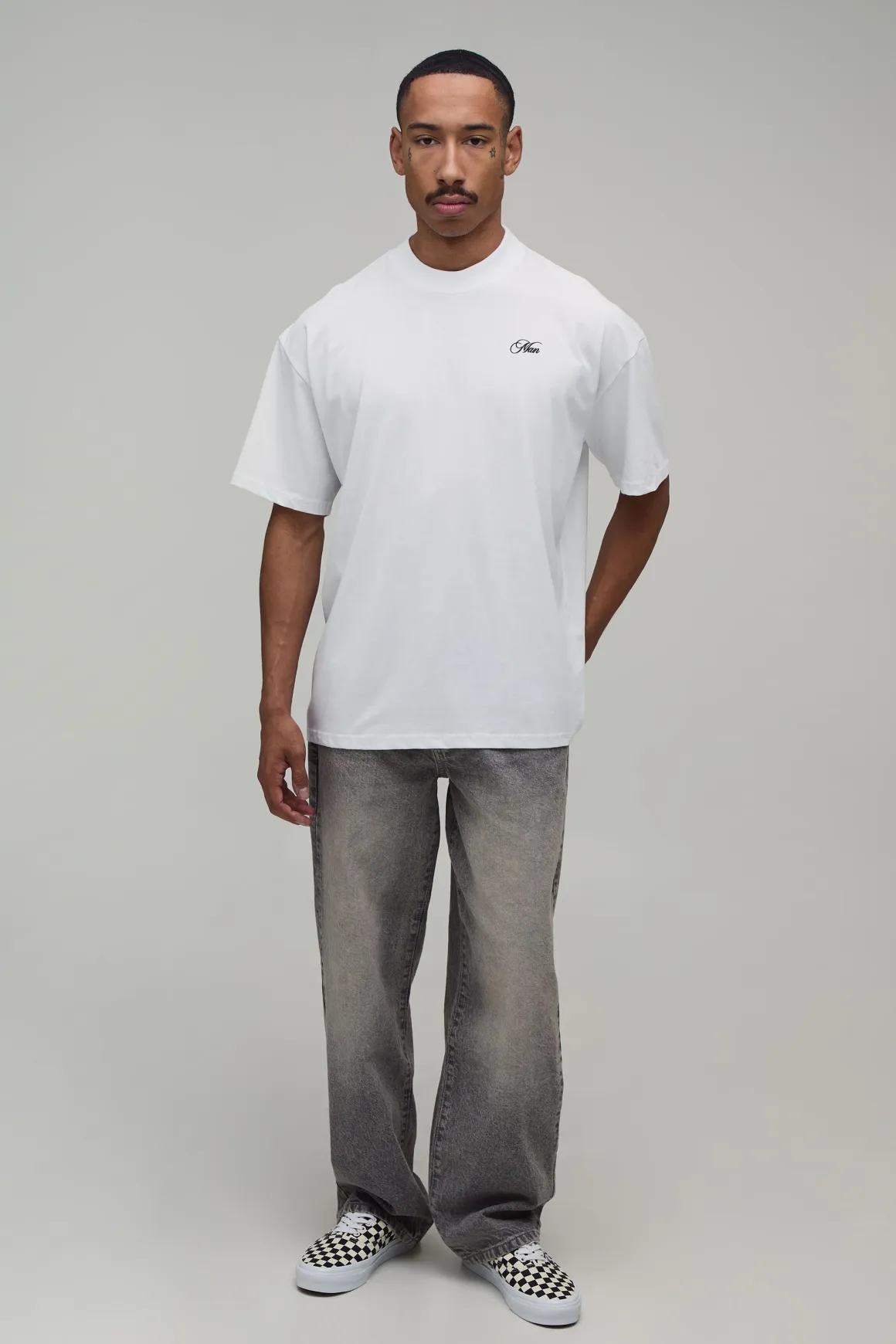 T-shirt Homme Oversize À Imprimé Floral Et Lettrage Graphique