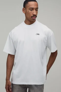 T-shirt Homme Oversize À Imprimé Floral Et Lettrage Graphique