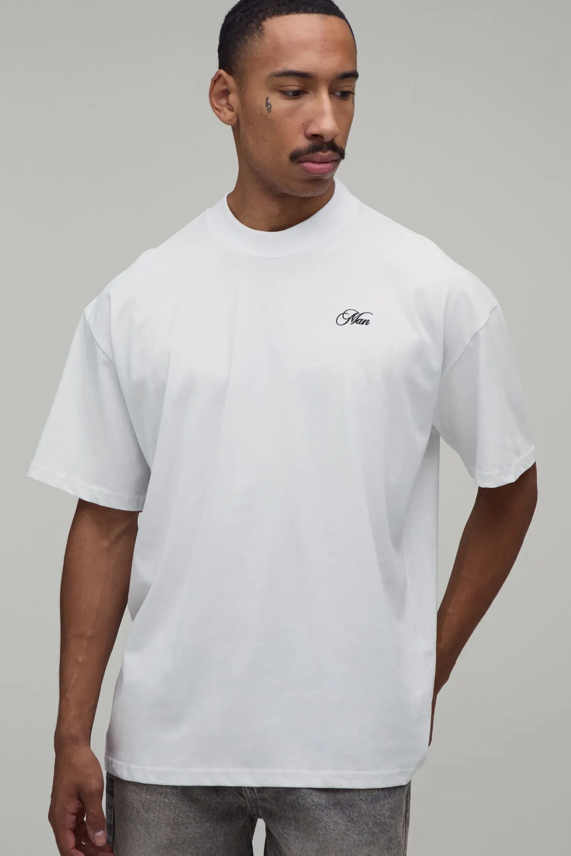 T-shirt Homme Oversize À Imprimé Floral Et Lettrage Graphique