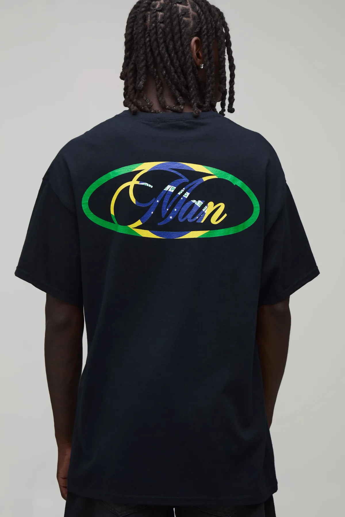 boohooMAN T-shirt Homme Oversize À Inscription Brazil<Homme T-Shirts Impriméstendances|T-Shirts
