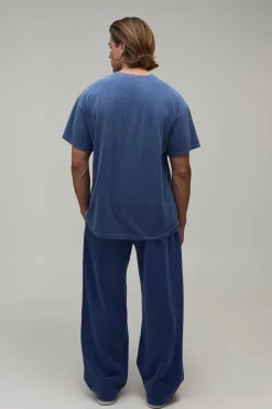 T-shirt Homme Oversize Ovale Marqué À Effet Délavé