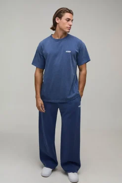 T-shirt Homme Oversize Ovale Marqué À Effet Délavé
