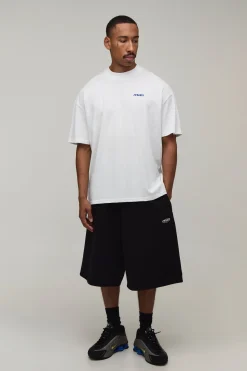 T-shirt Homme Oversize Sport Avec Badge Moto Imprimé