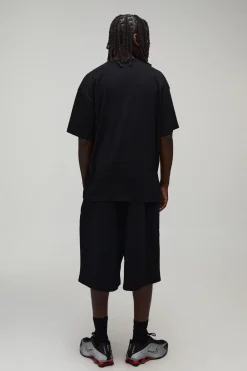 T-shirt Homme Oversize Sport Brodé Effet Délavé