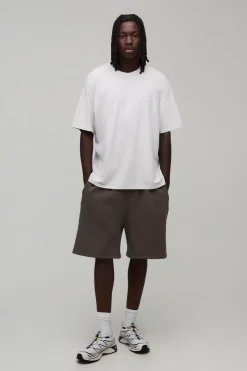 boohooMAN T-shirt Homme Oversize Sport Brodé Effet Délavé<Homme T-Shirts