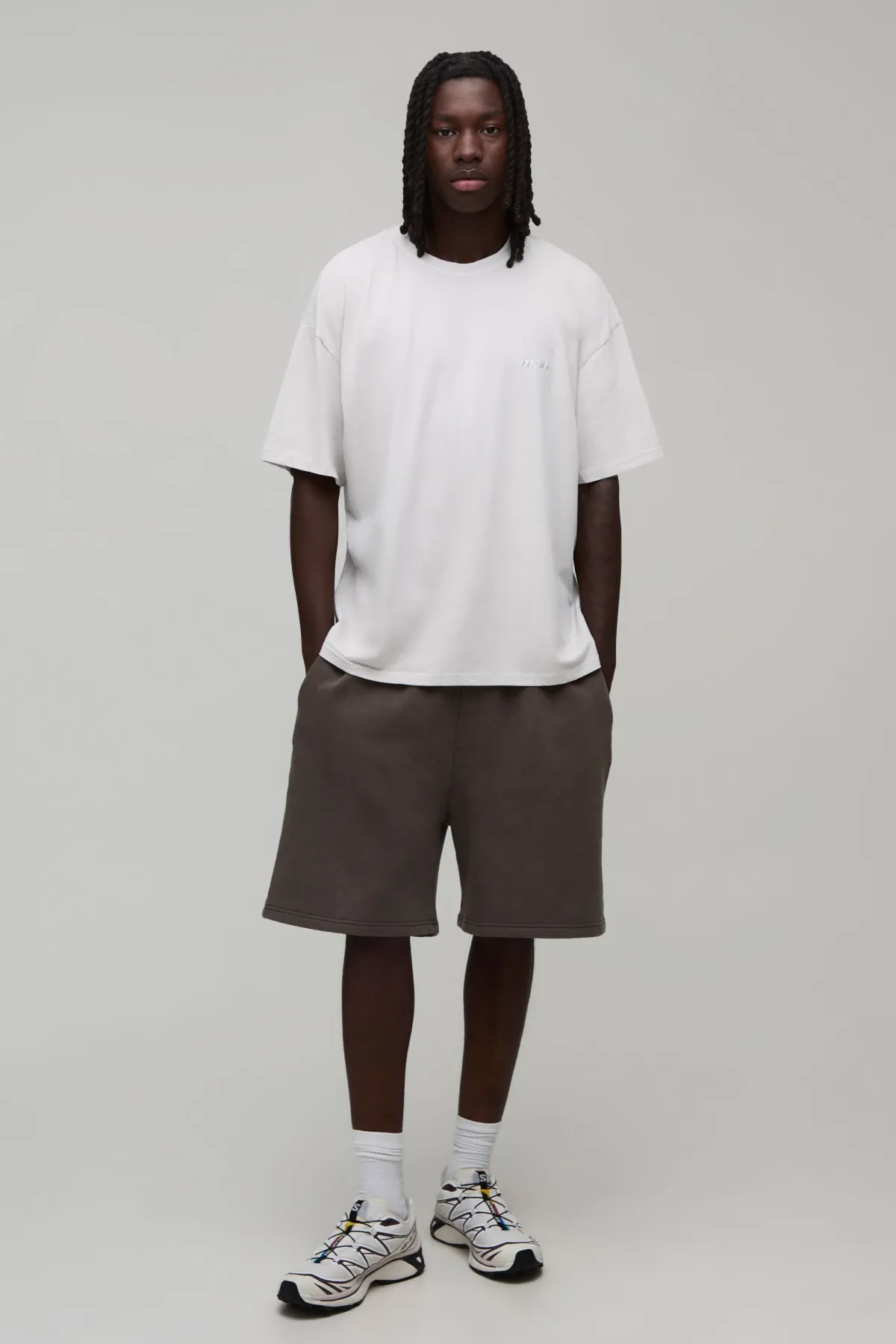 boohooMAN T-shirt Homme Oversize Sport Brodé Effet Délavé<Homme T-Shirts
