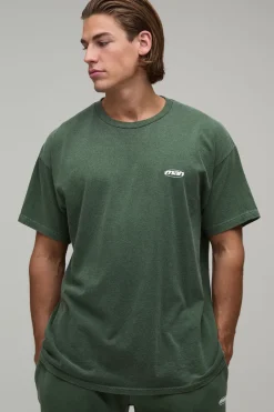 T-shirt Homme Oversize Teinté Ovale Siglé