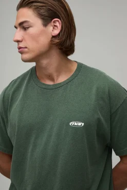 T-shirt Homme Oversize Teinté Ovale Siglé
