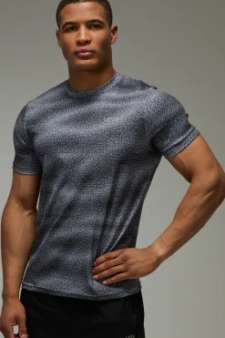 T-shirt Homme À Rayures Abstraites Coupe Regular Active