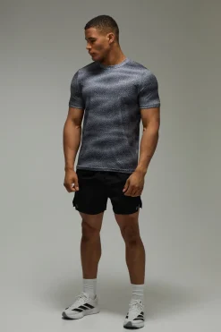 T-shirt Homme À Rayures Abstraites Coupe Regular Active