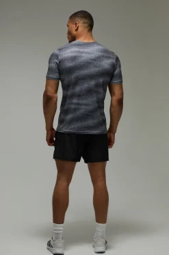 T-shirt Homme À Rayures Abstraites Coupe Regular Active