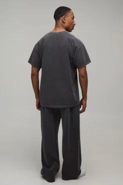 boohooMAN T-shirt Homme Surdimensionné Délavé À Logo Ovale<Homme T-Shirts