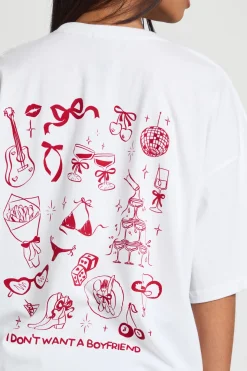 T-shirt Imprimé Au Dos Avec Message Girly 
