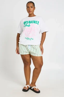 T-shirt Imprimé Breakfast Club Grande Taille