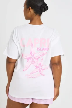 T-shirt Imprimé Capri Grande Taille