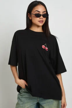 T-shirt Imprimé Cerises Devant Et Dos