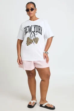 T-shirt Imprimé Cherry New York Grande Taille