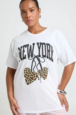 T-shirt Imprimé Cherry New York Grande Taille