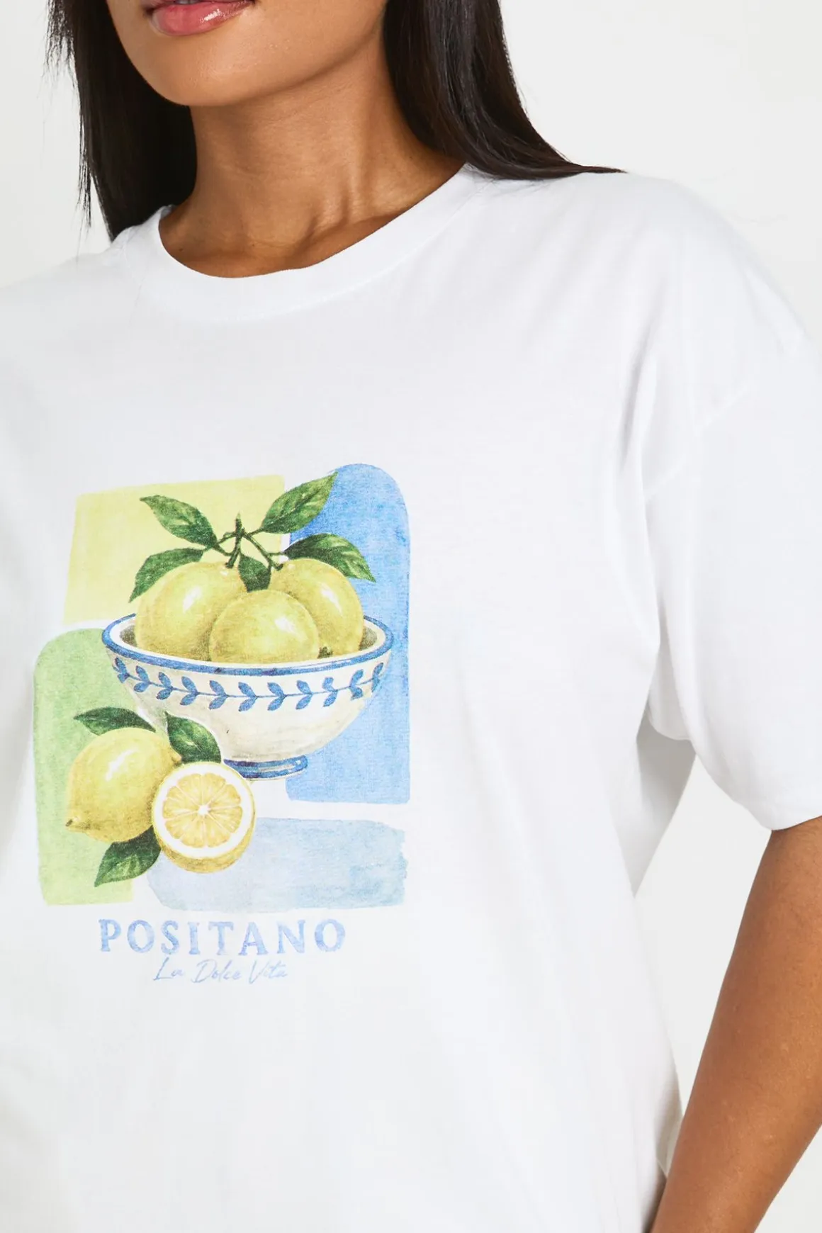 T-shirt Imprimé Citrons Grande Taille