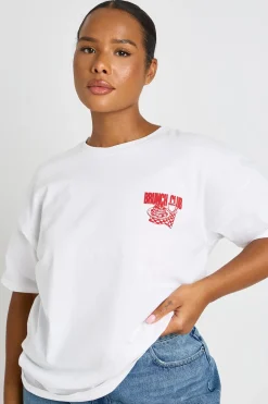 T-shirt Imprimé Club Brunch Grande Taille