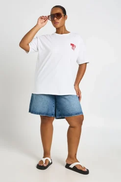 T-shirt Imprimé Club Brunch Grande Taille