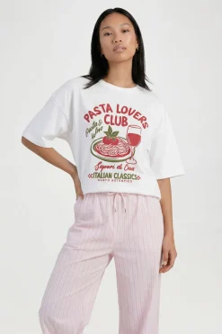 T-shirt Imprimé Club Des Amateurs De Pâtes