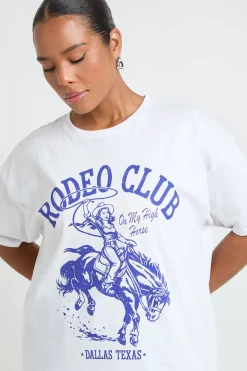 T-shirt Imprimé Club Rodéo Grande Taille